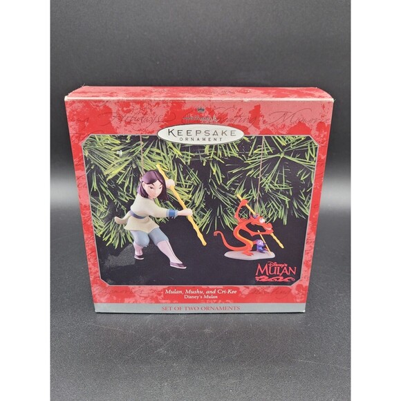 Vintage Disney Mulan Mushu and Cri-Kee Hallmark Keepsake Ornaments - Picture 1 of 4